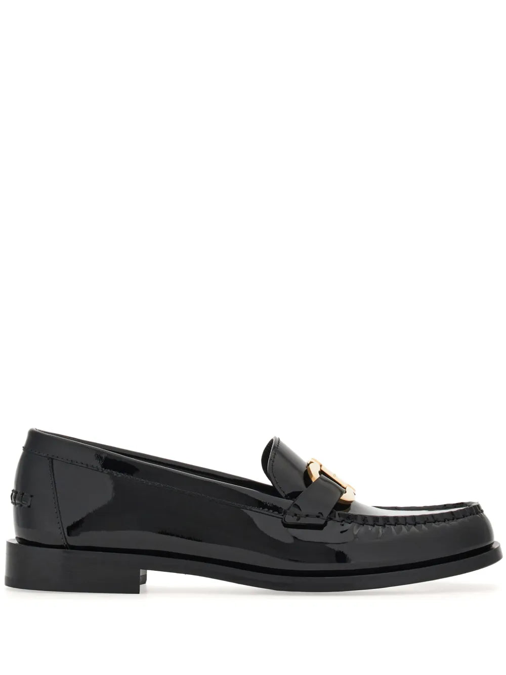 Ferragamo Gancini-buckle leather loafers