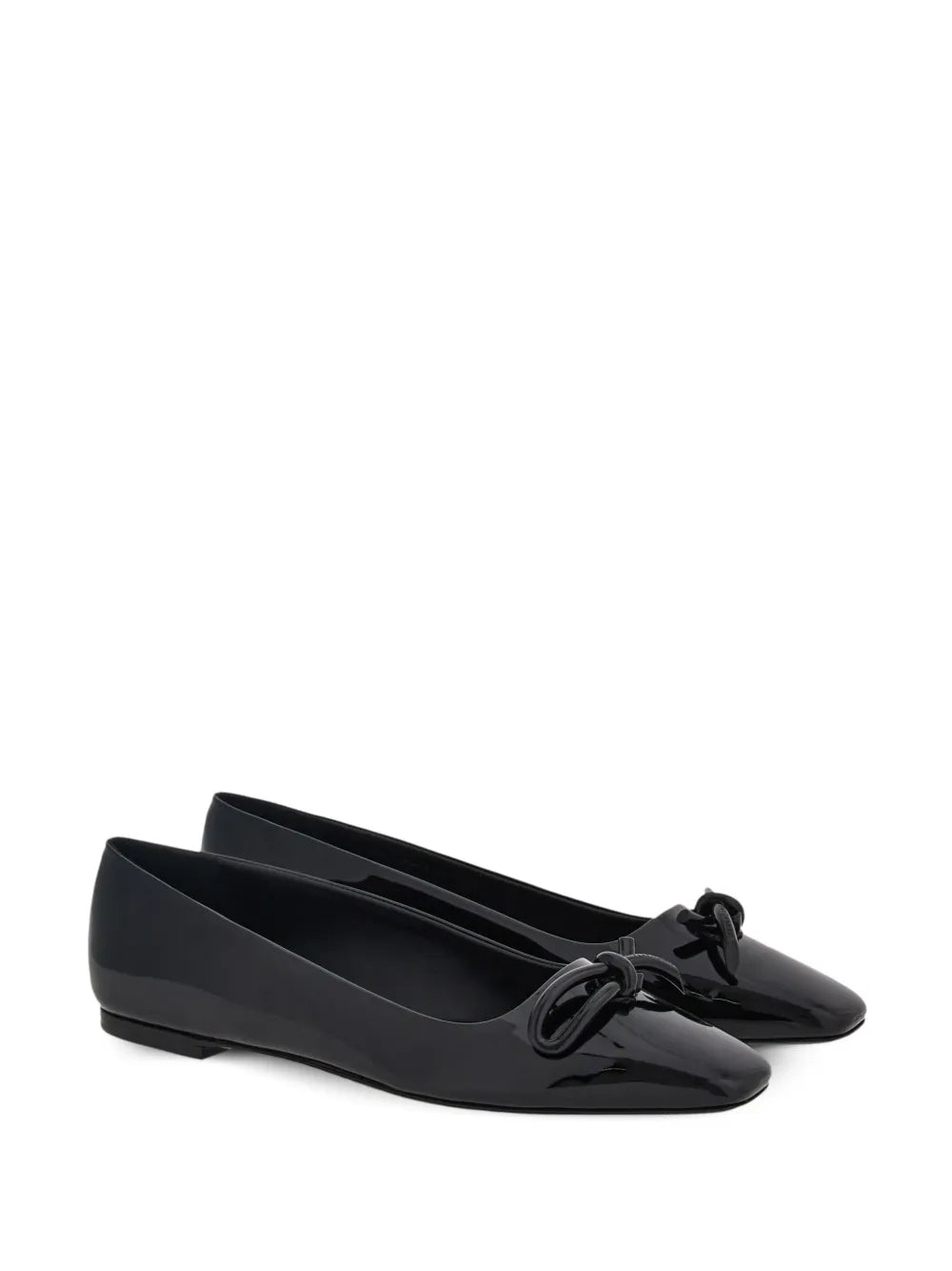 Ferragamo bow-detailing leather ballerina shoes