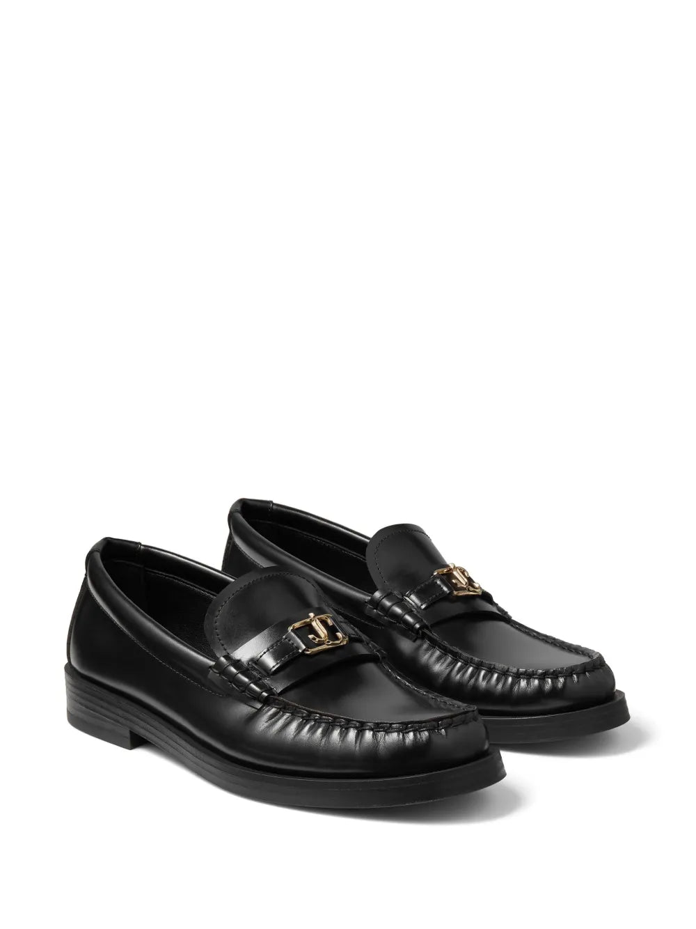 Jimmy Choo Addie logo-plaque leather loafers
