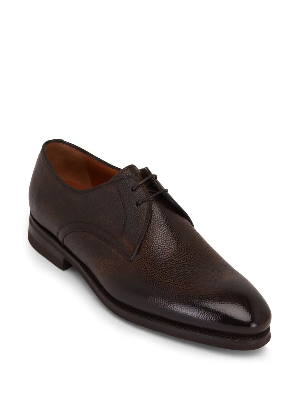 Bontoni almond-toe leather derby shoes