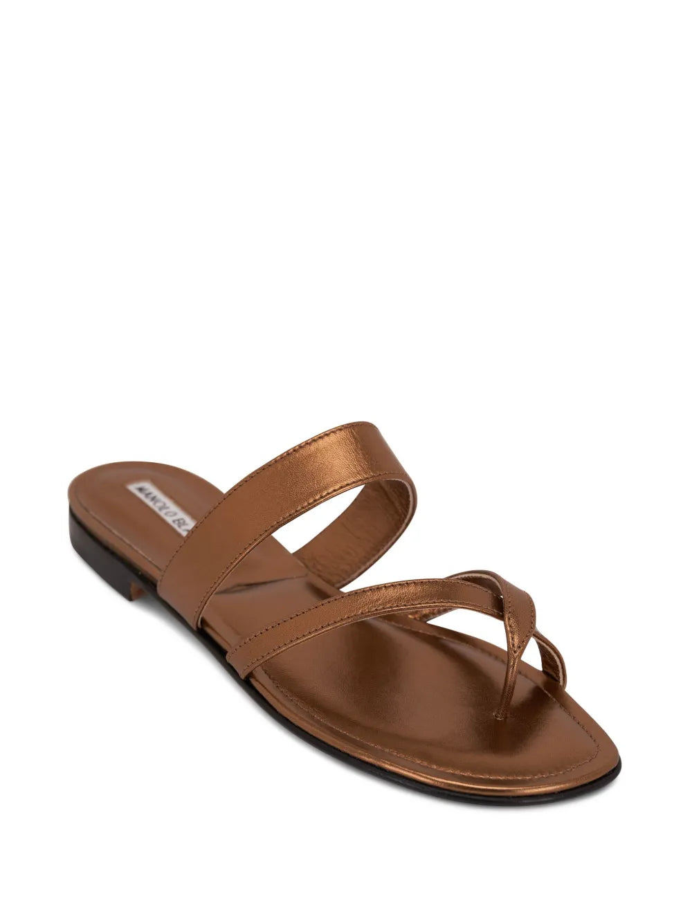 Manolo Blahnik Susa multi-strap metallic slides