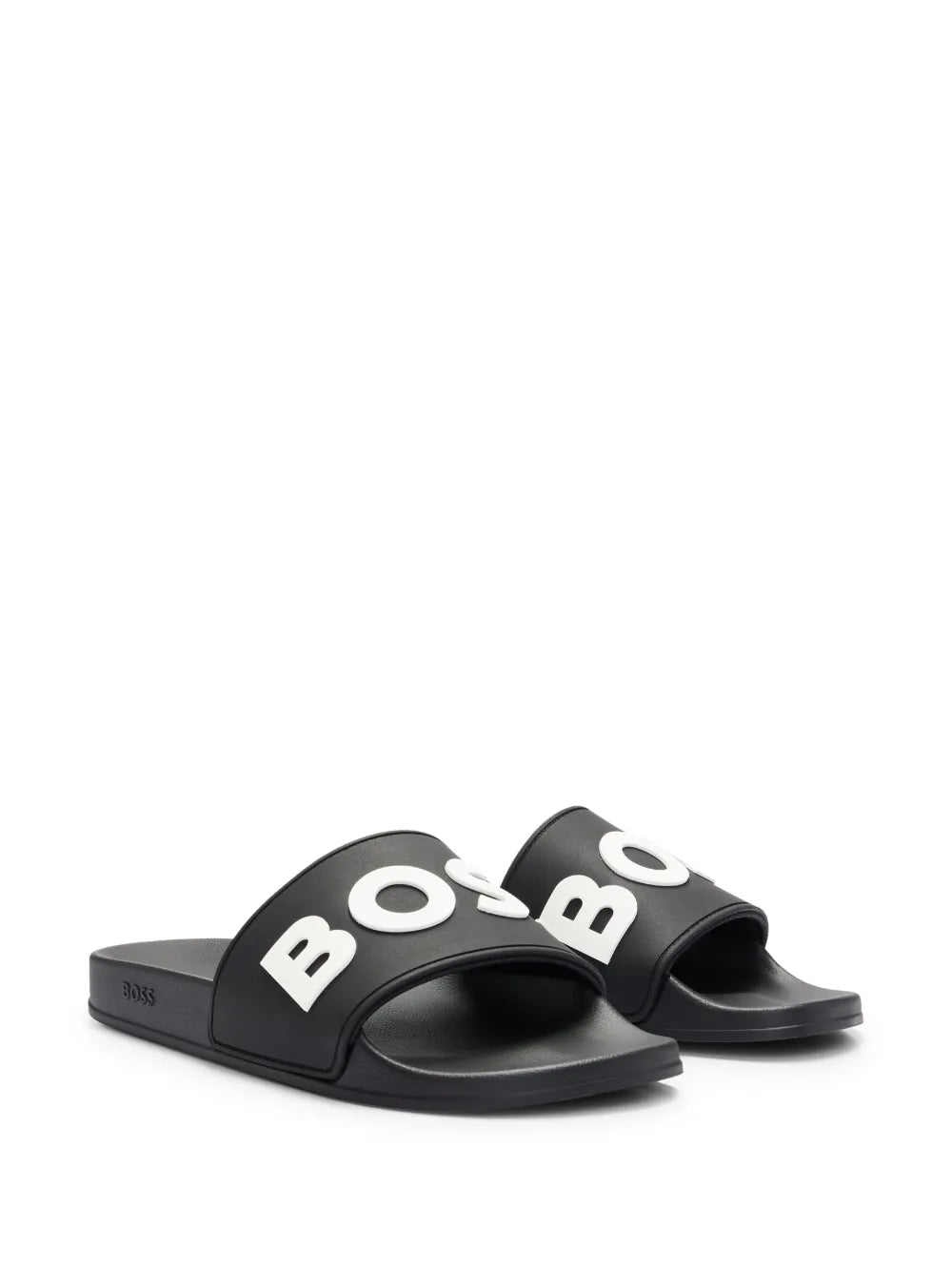 BOSS logo-embossed open-toe slides