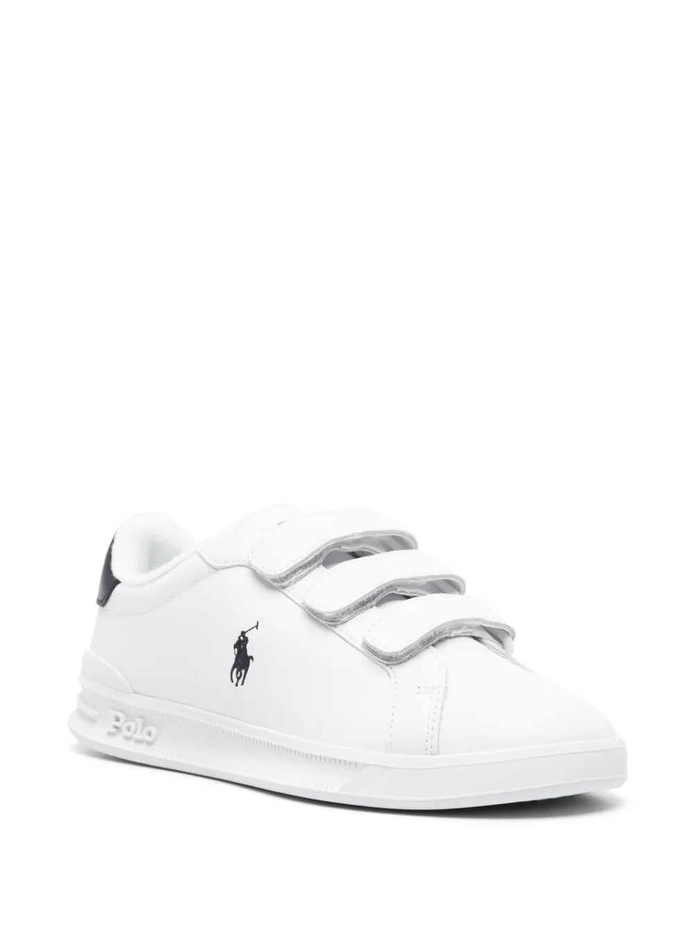 Polo Ralph Lauren logo-embroidered leather sneakers