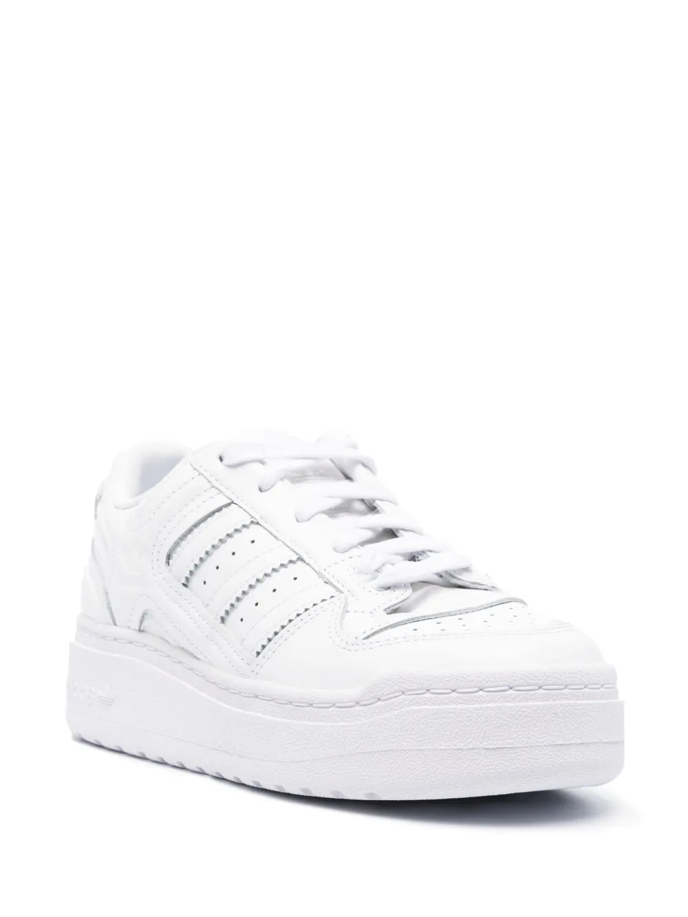 adidas logo-patch leather sneakers