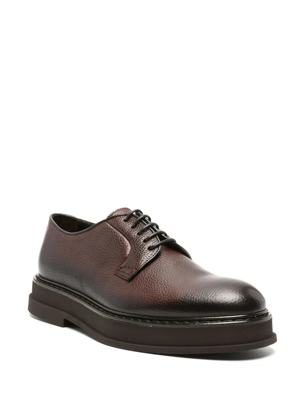 Doucal's round-toe leather derby shoes