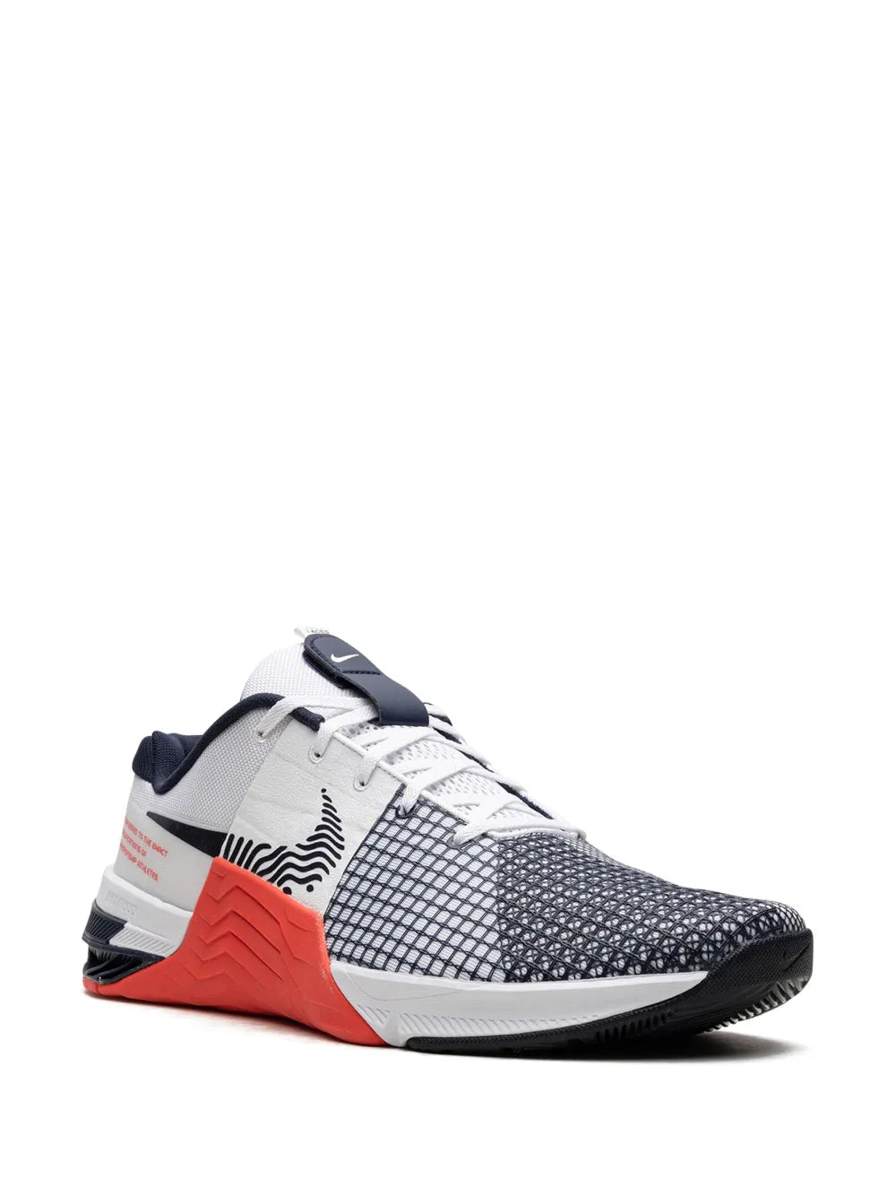 Nike Metcon 8 "White/Obsidian-Bright Crimson" sneakers