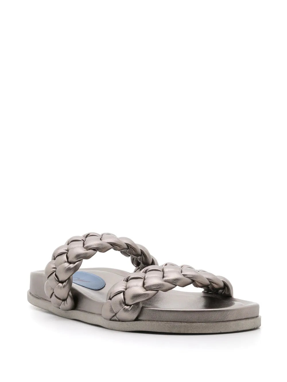Blue Bird Shoes braided suede slides