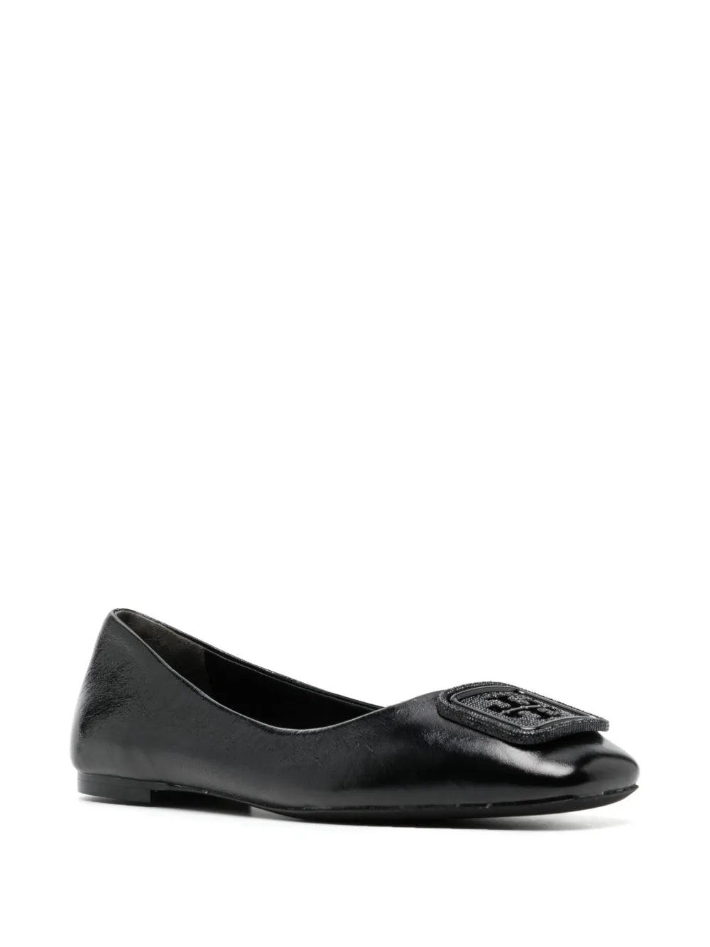 Tory Burch Gerogia Pavé leather ballerina shoes