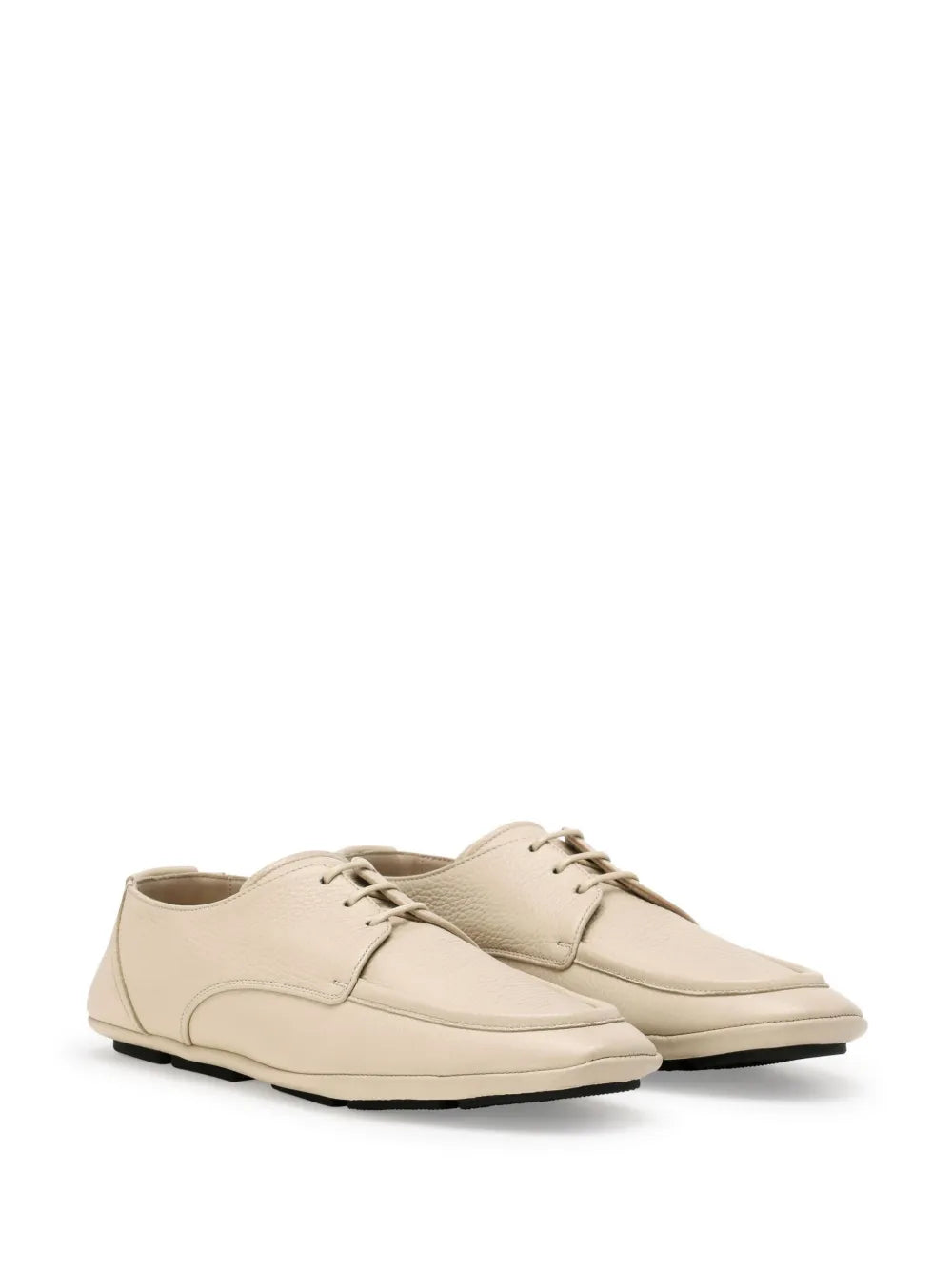 Dolce & Gabbana logo-lettering deerskin Derby shoes