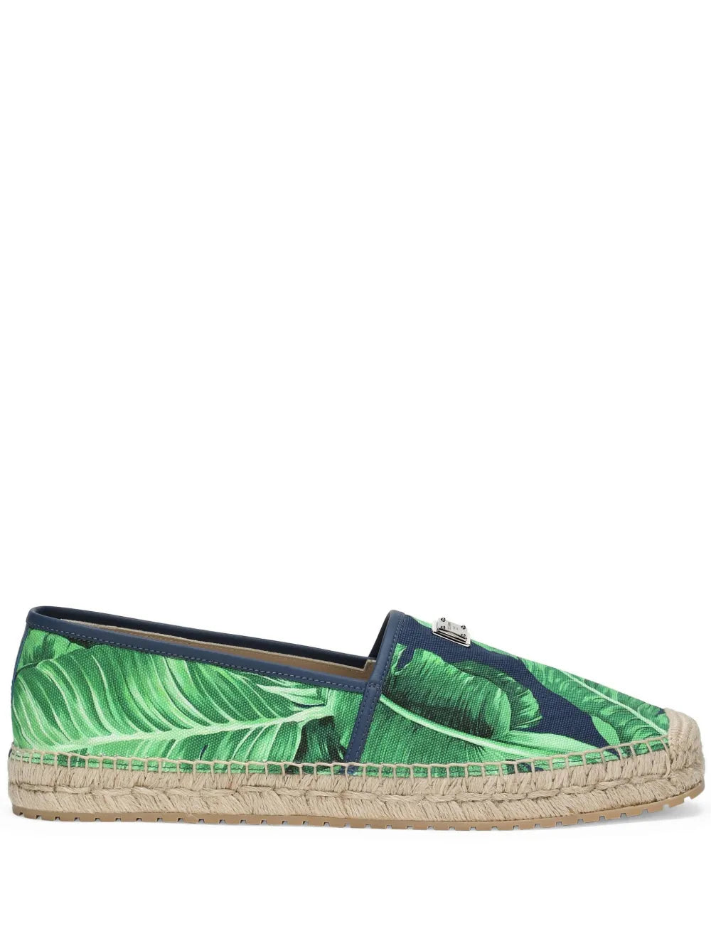 Dolce & Gabbana leaf-print canvas espadrilles