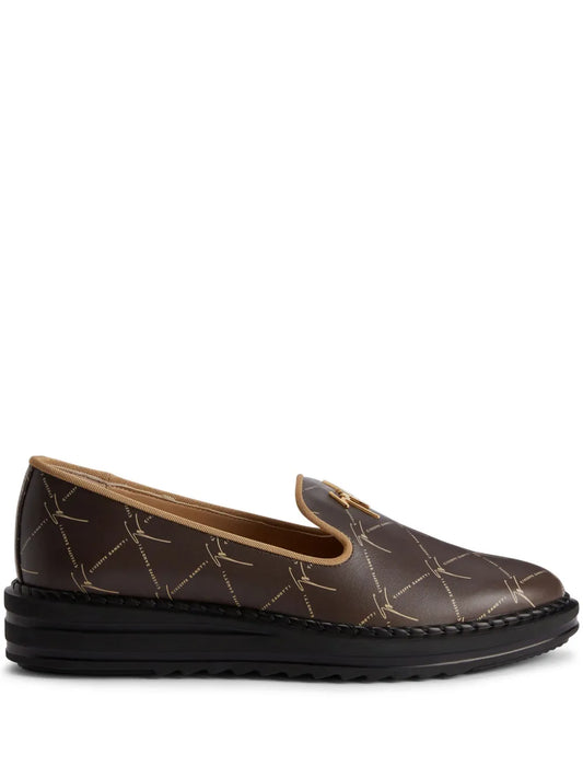 Giuseppe Zanotti Tim logo-embossed leather loafers