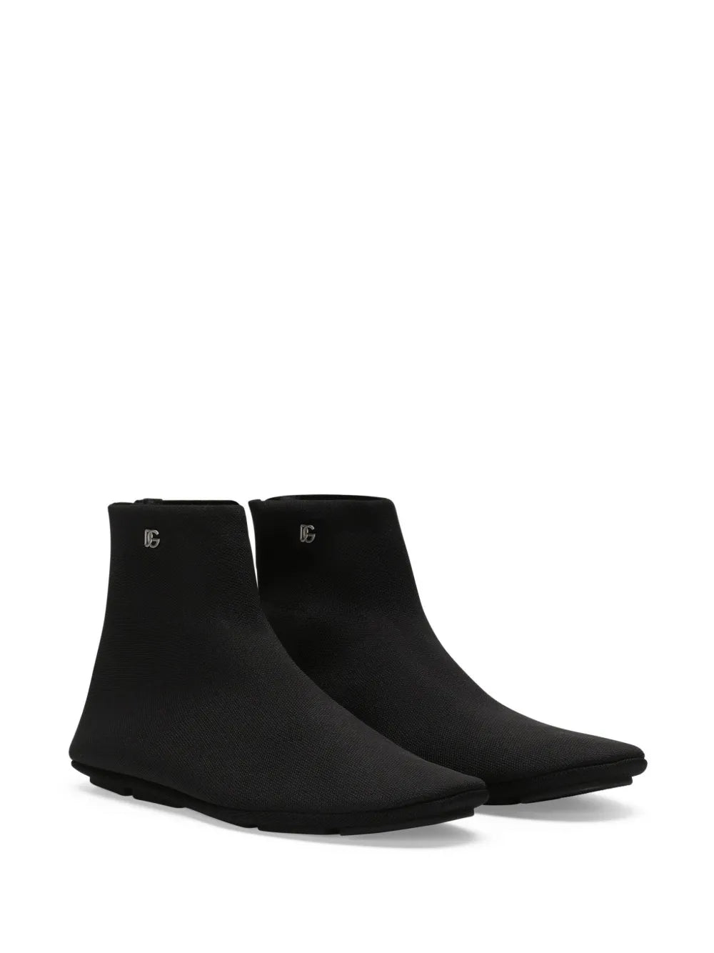 Dolce & Gabbana logo-plaque almond-toe boots