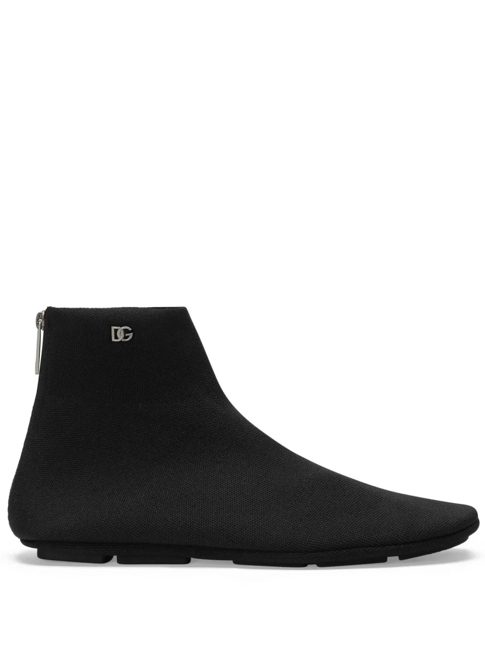 Dolce & Gabbana logo-plaque almond-toe boots