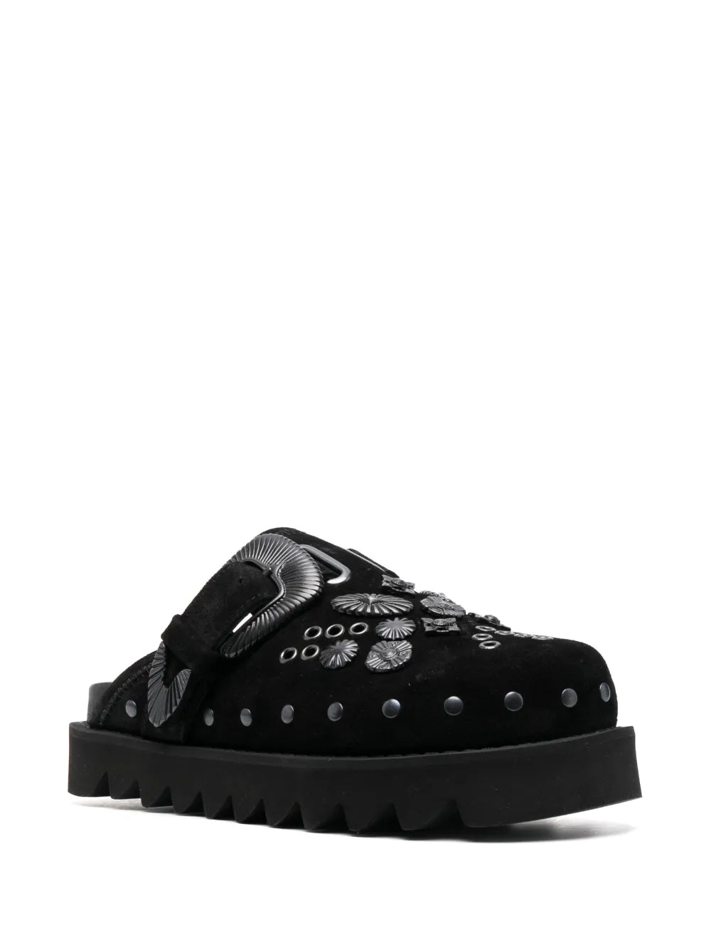 Toga Pulla Sabot metal suede mules
