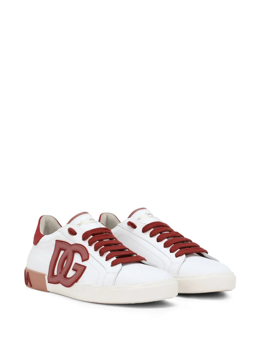 Dolce & Gabbana Portofino logo-appliqué leather sneakers