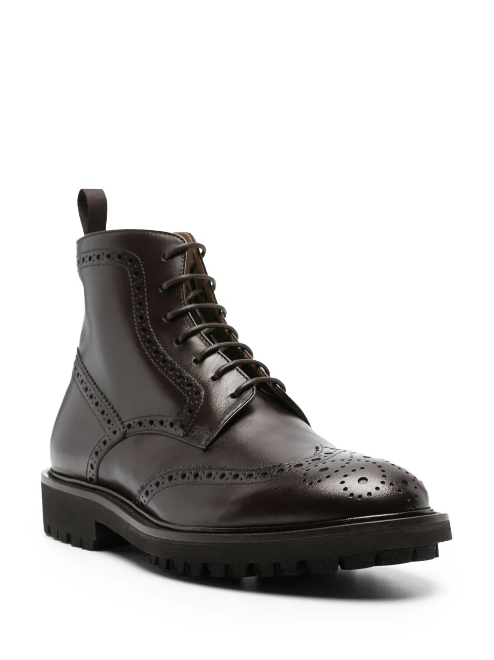 Scarosso Thomas perforated-detailing leather boots