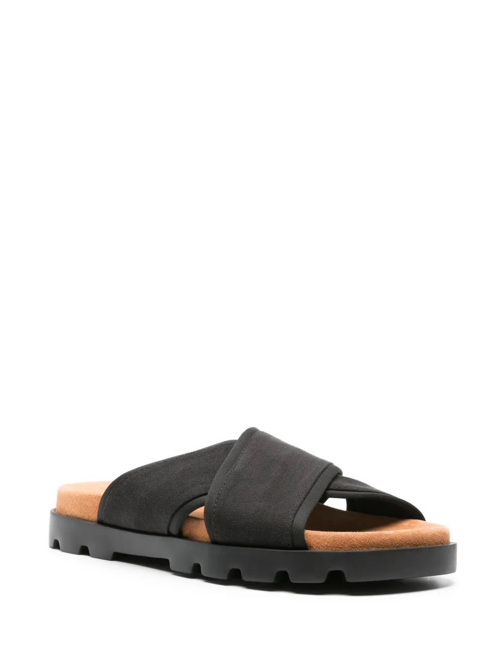 Camper Brutus cross-strap suede slides