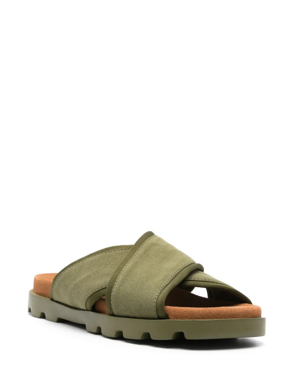 Camper Brutus cross-strap suede slides
