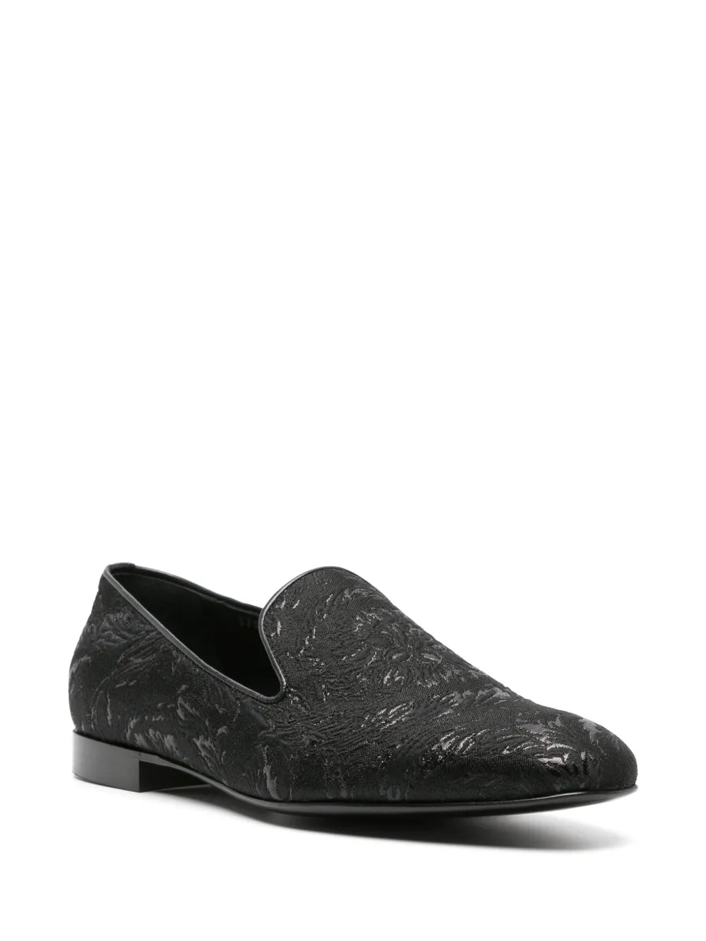 Versace Barocco jacquard leather slippers