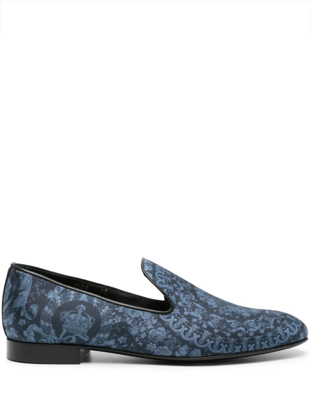 Versace Barocco-print silk slippers