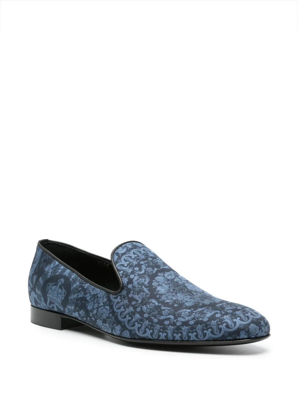 Versace Barocco-print silk slippers