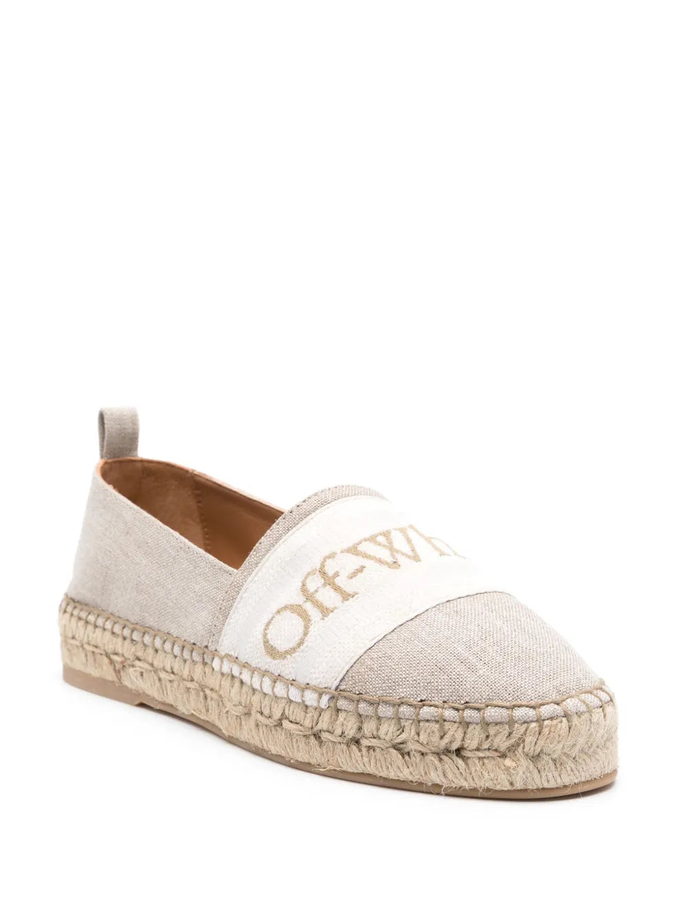 Off-White Bookish linen espadrilles
