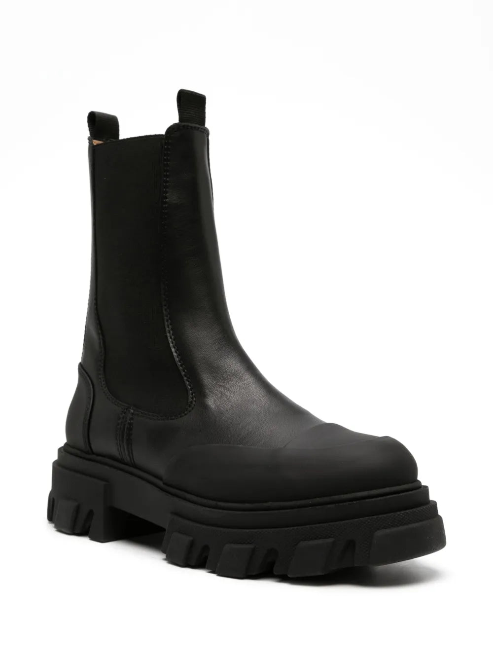 GANNI Cleated faux-leather chelsea boots