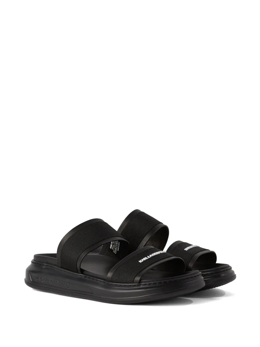 Karl Lagerfeld Kapri logo-embossed slides