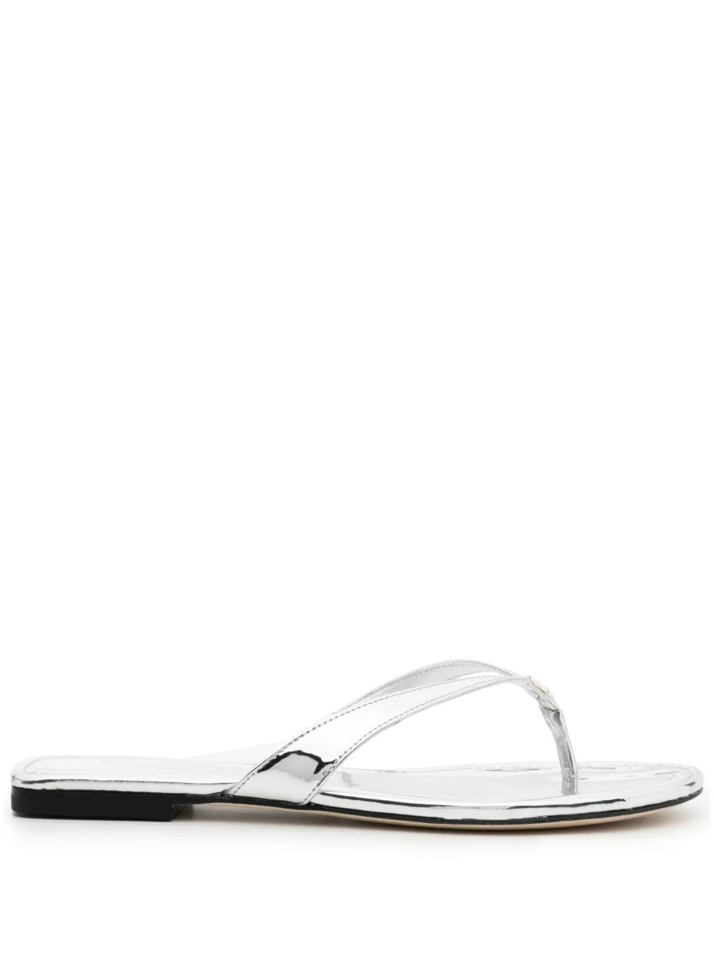 Tory Burch logo-plaque laminated flip-flops