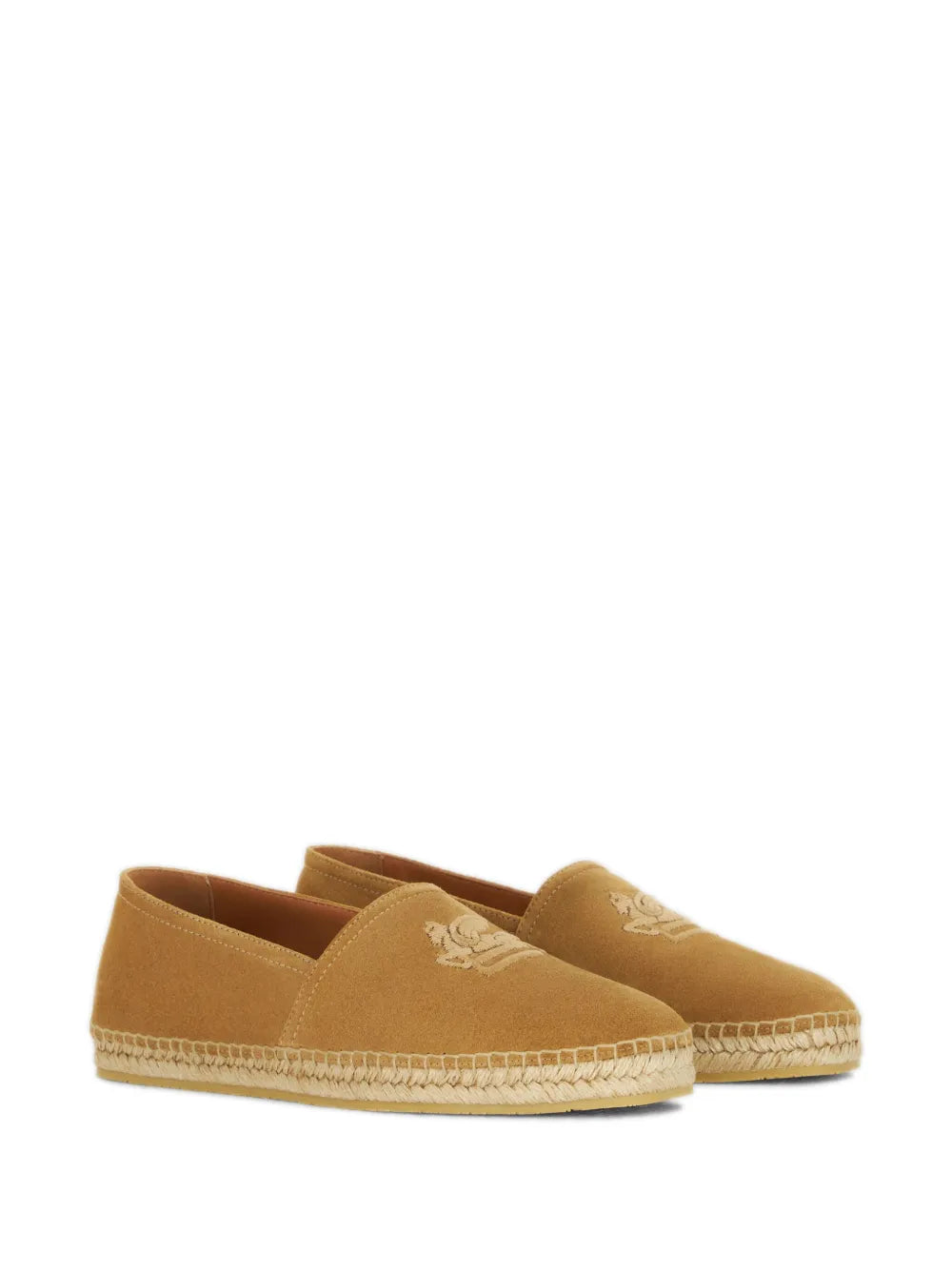 ETRO logo-embroidered suede espadrilles