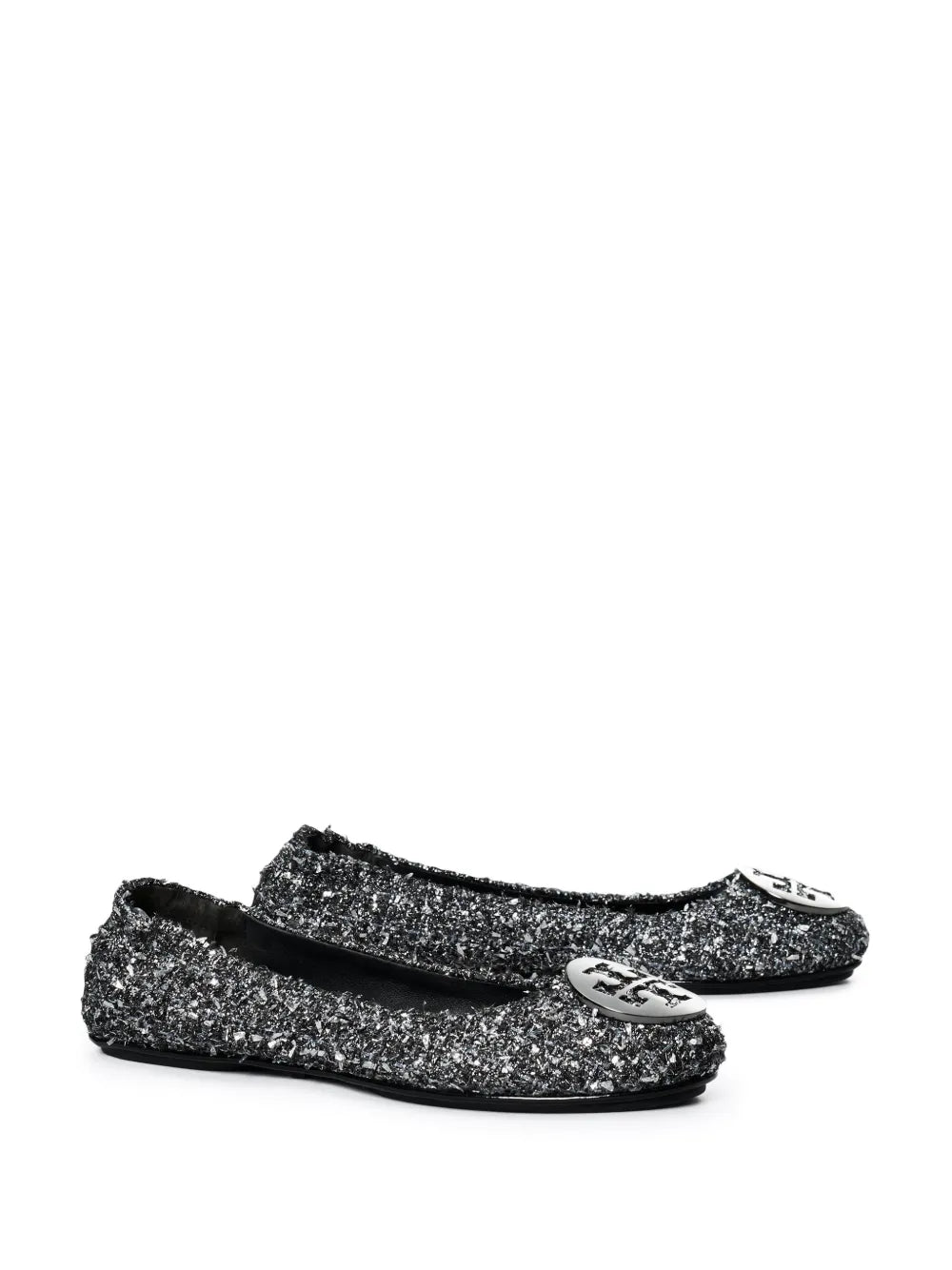 Tory Burch Minnie Travel tweed ballerina shoes