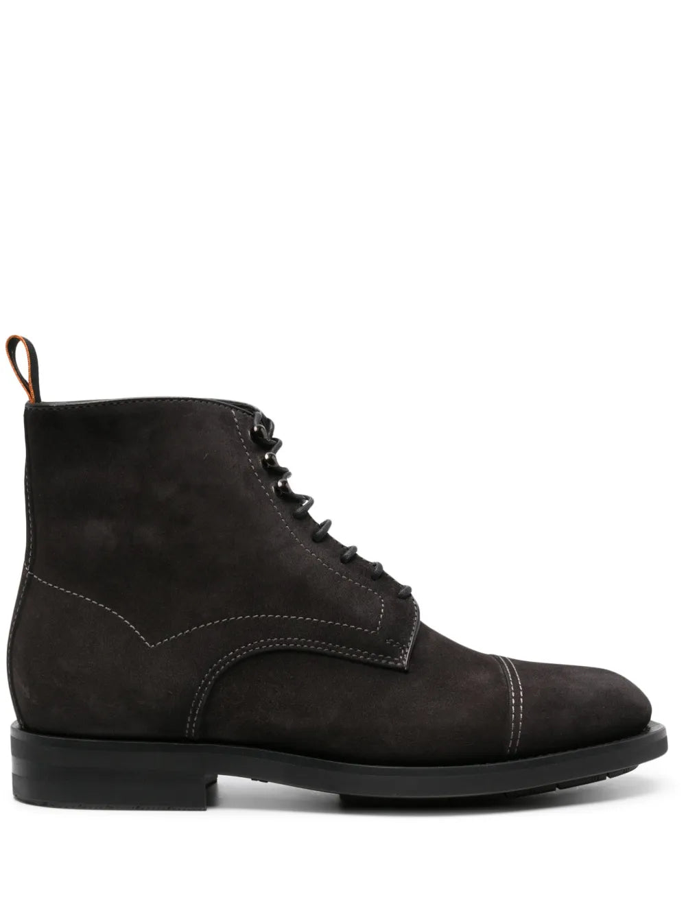Santoni suede lace-up boots