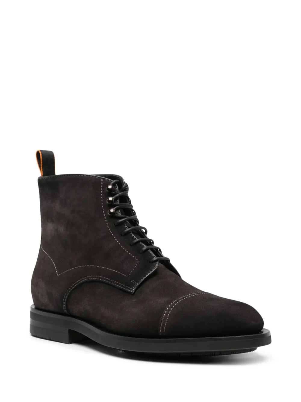 Santoni suede lace-up boots