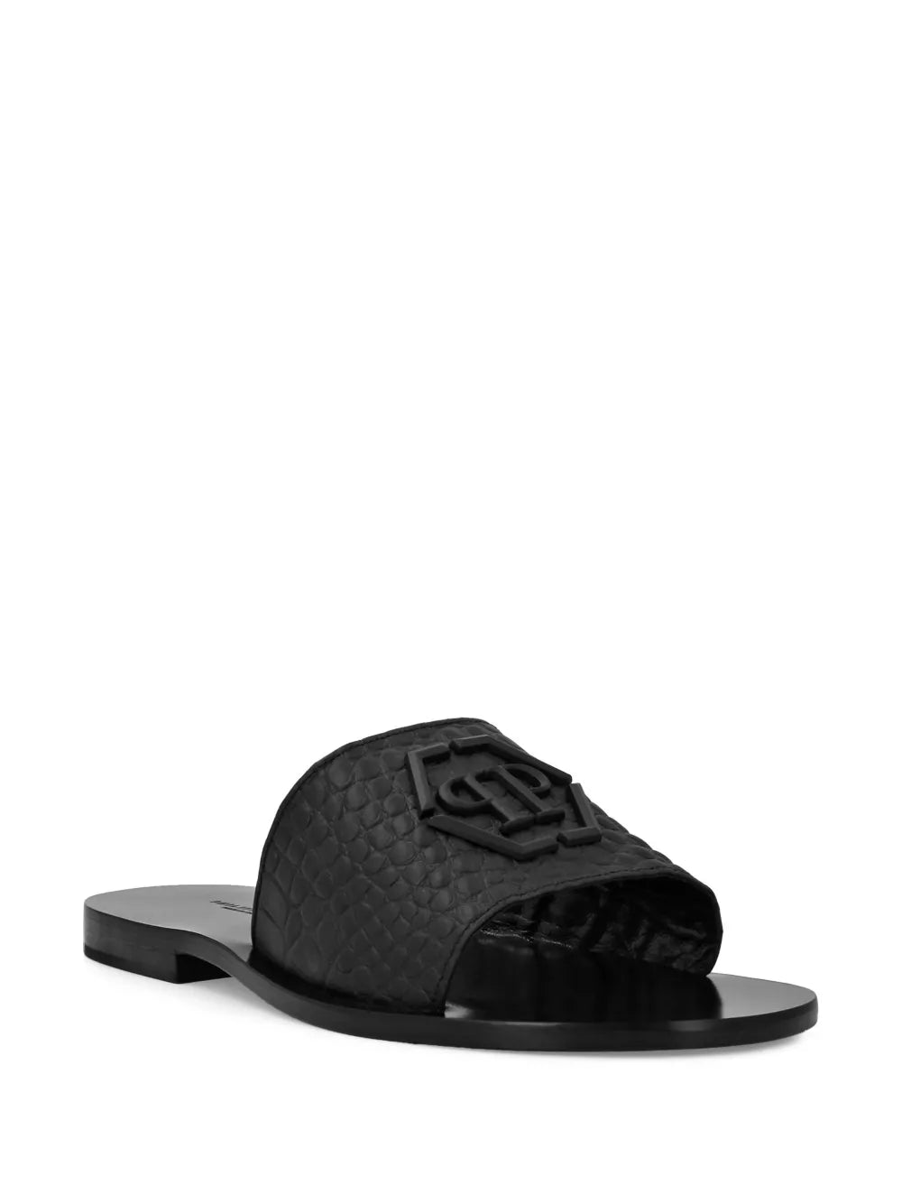 Philipp Plein crocodile-embossed leather sandals
