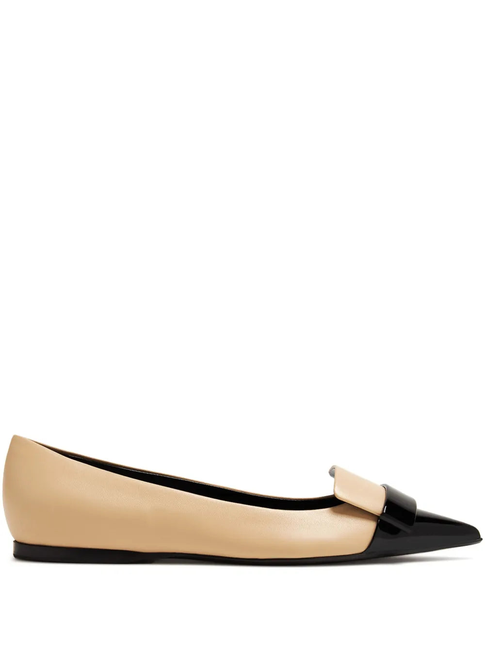 Sergio Rossi two-tone leather ballerina shoes