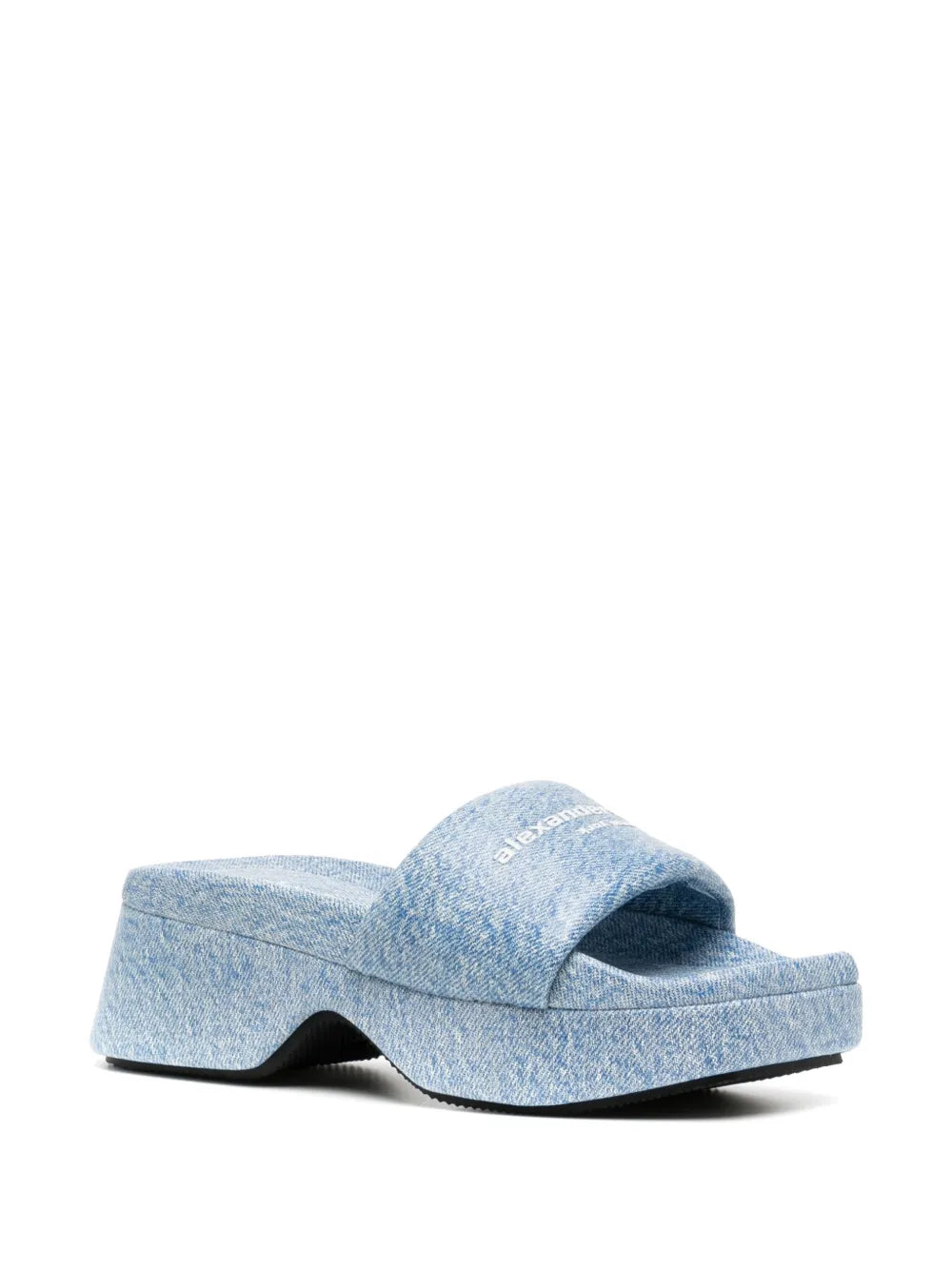 Alexander Wang Float denim-print slides
