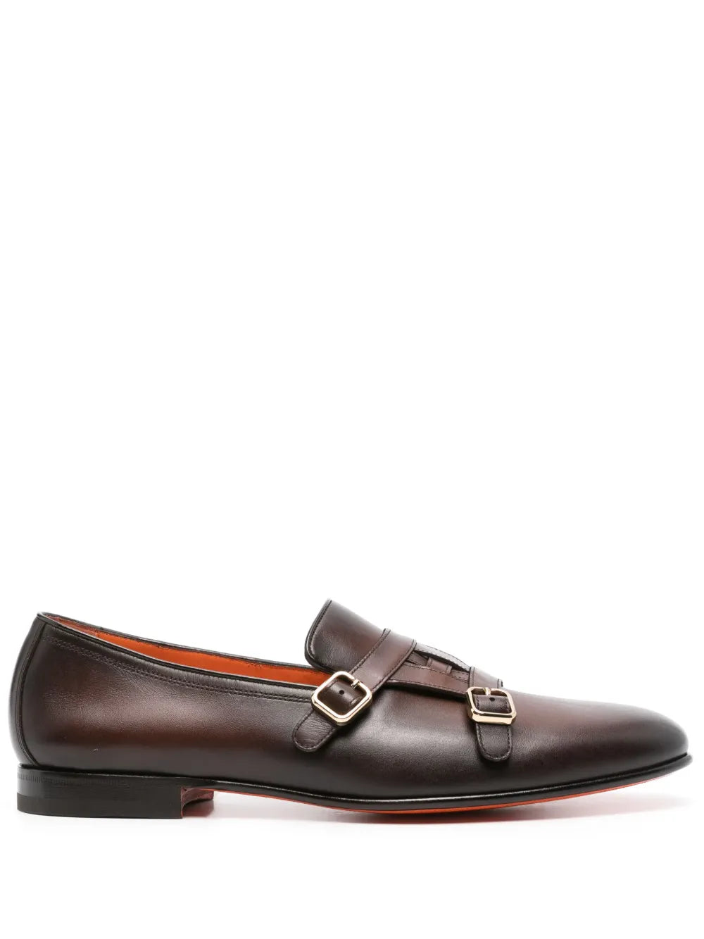 Santoni Carlos leather monk shoes