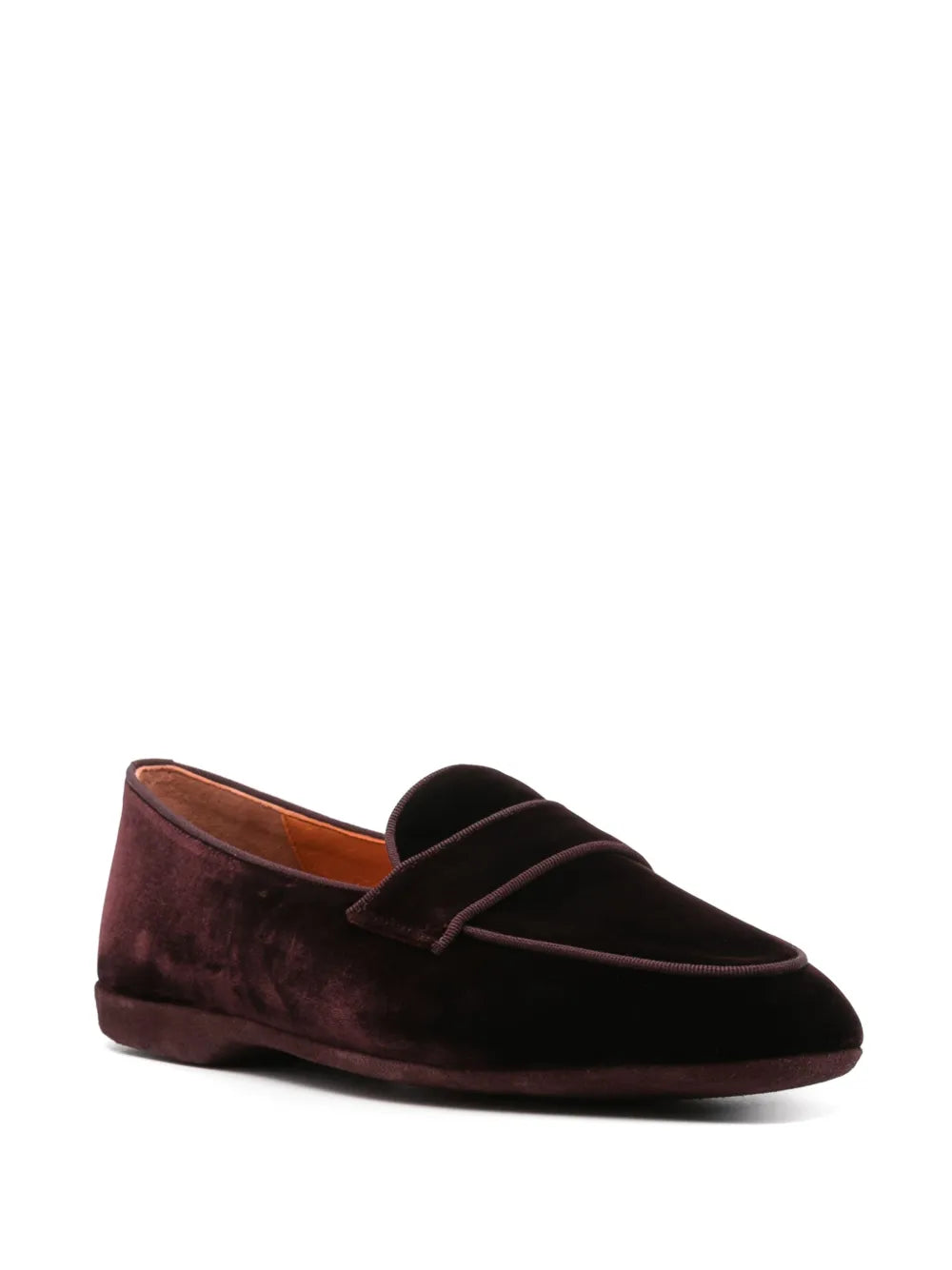 Santoni velvet boat shoes