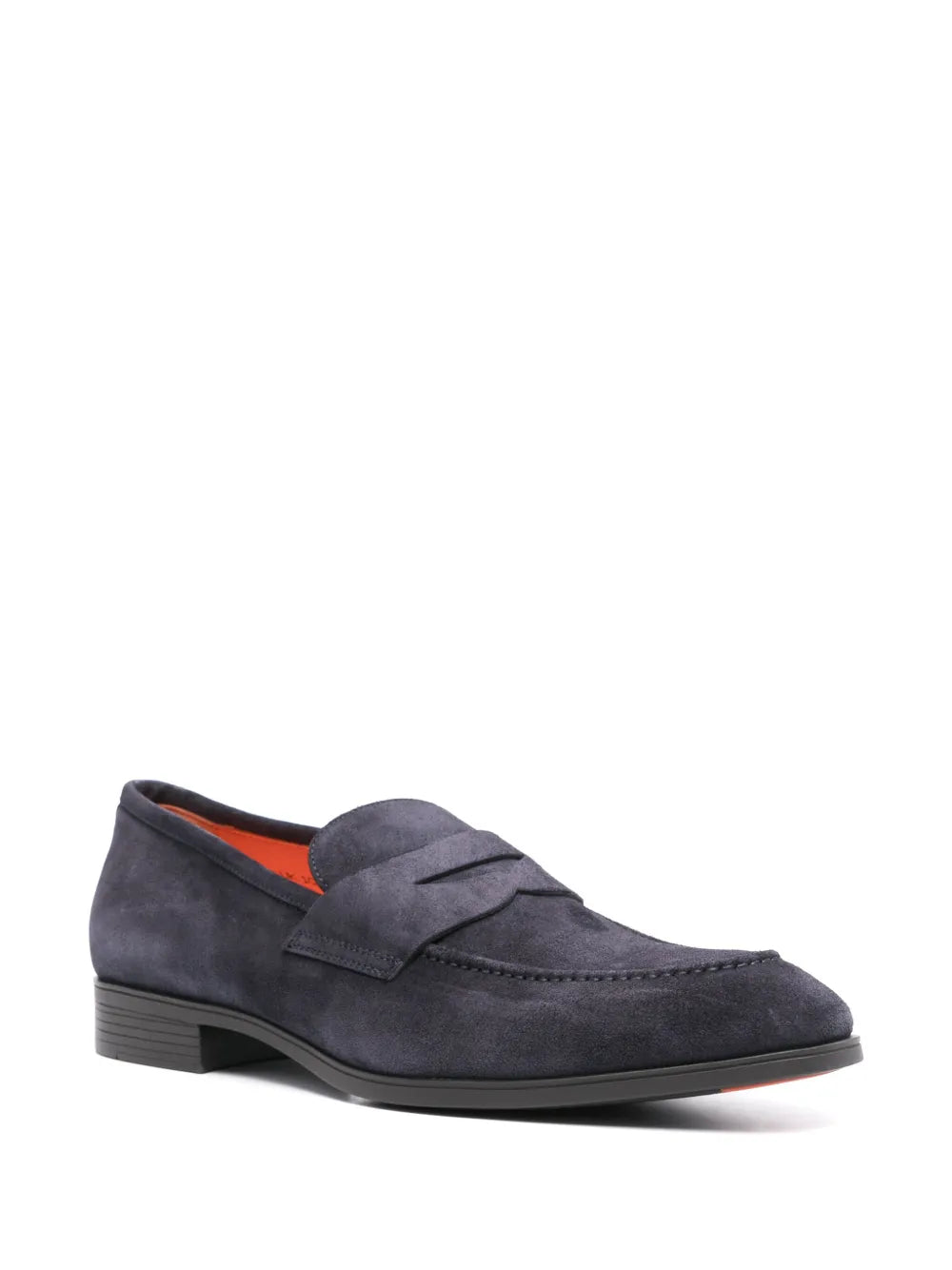 Santoni penny-slot suede loafers
