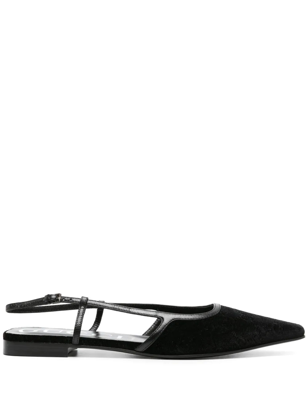 Gucci GG velvet ballerina shoes