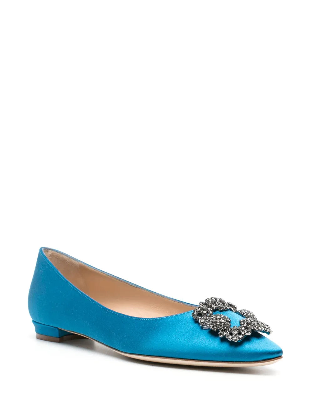 Manolo Blahnik Hangisi Flat embellished ballerina shoes