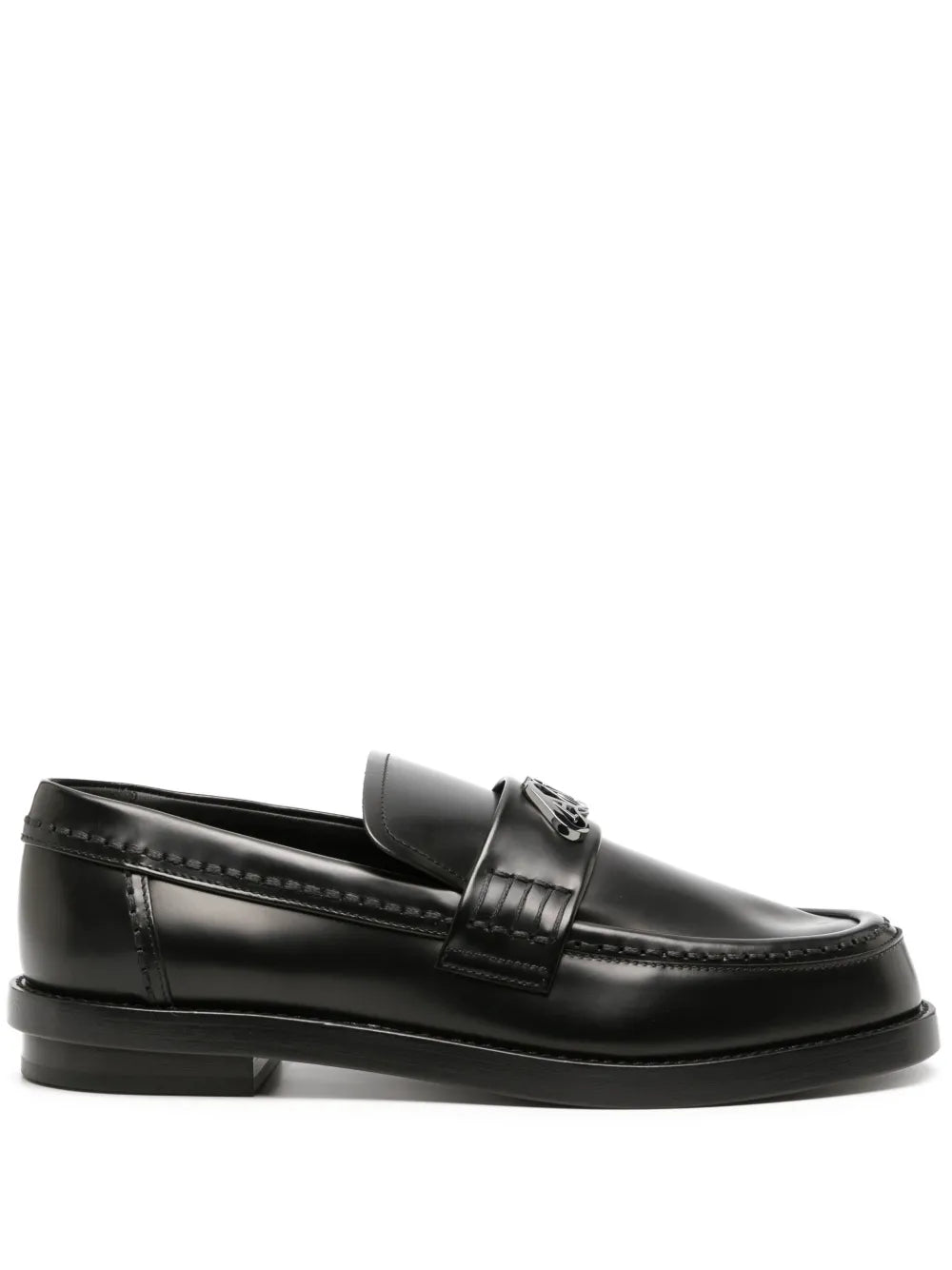 Alexander McQueen Seal-plaque leather loafers