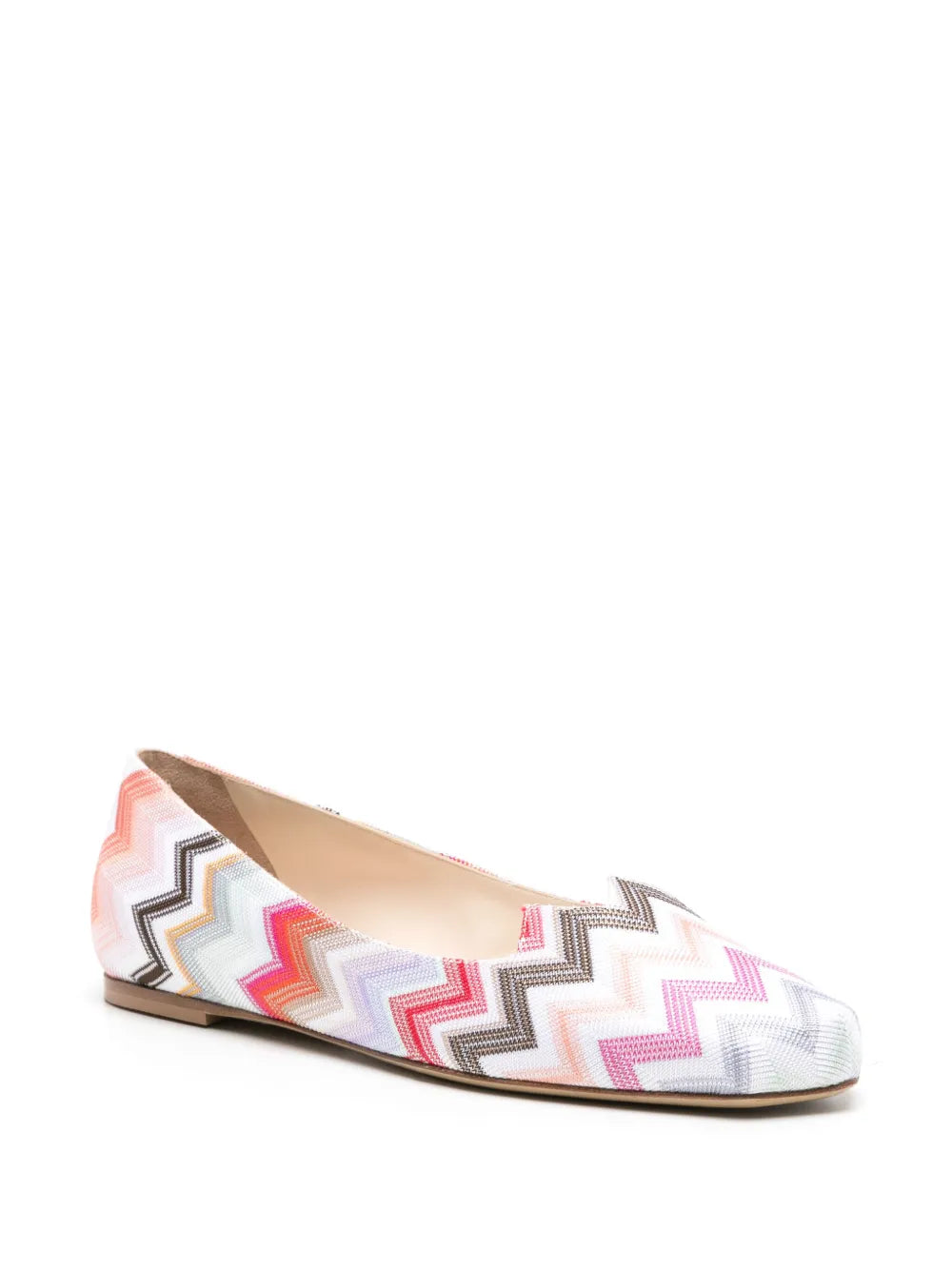 Missoni zigzag-woven ballerina shoes
