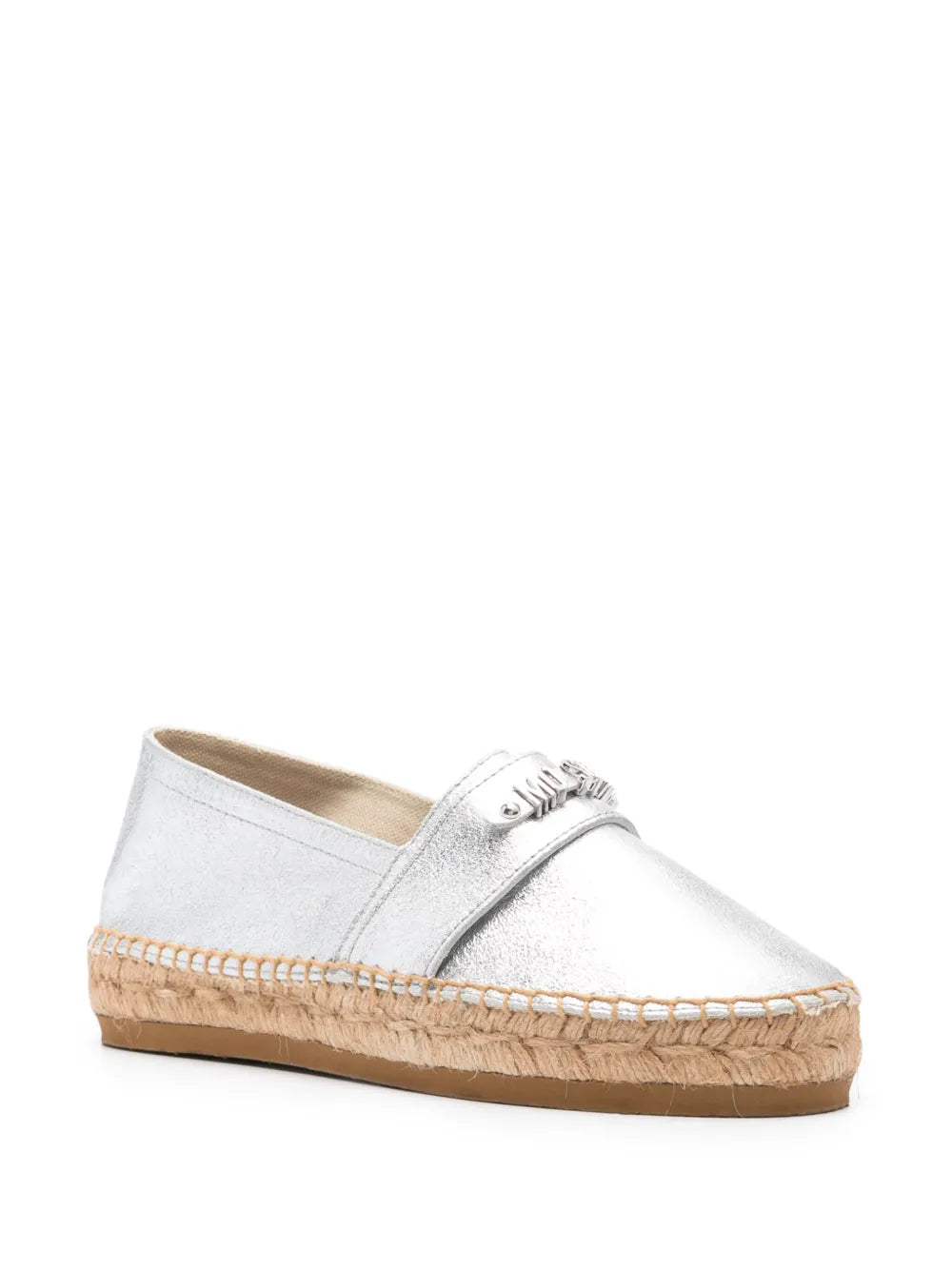 Moschino logo-lettering leather espadrilles