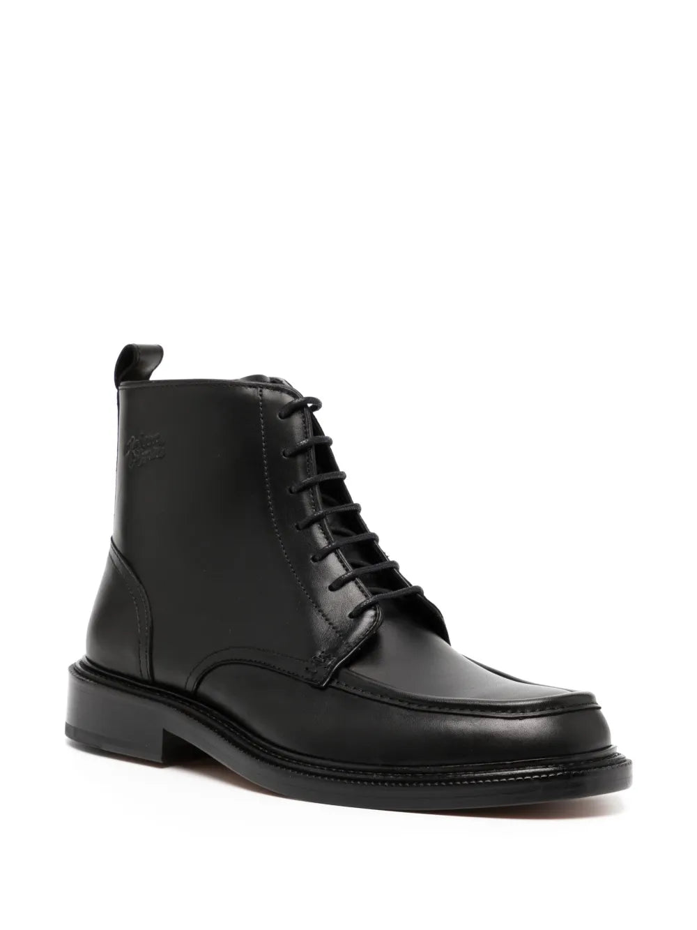Maison Kitsuné lace-up leather boots