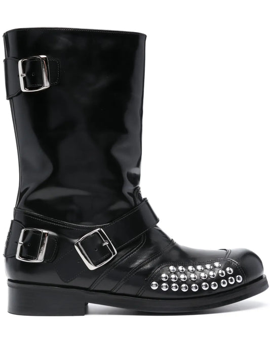 Stefan Cooke leather biker boots