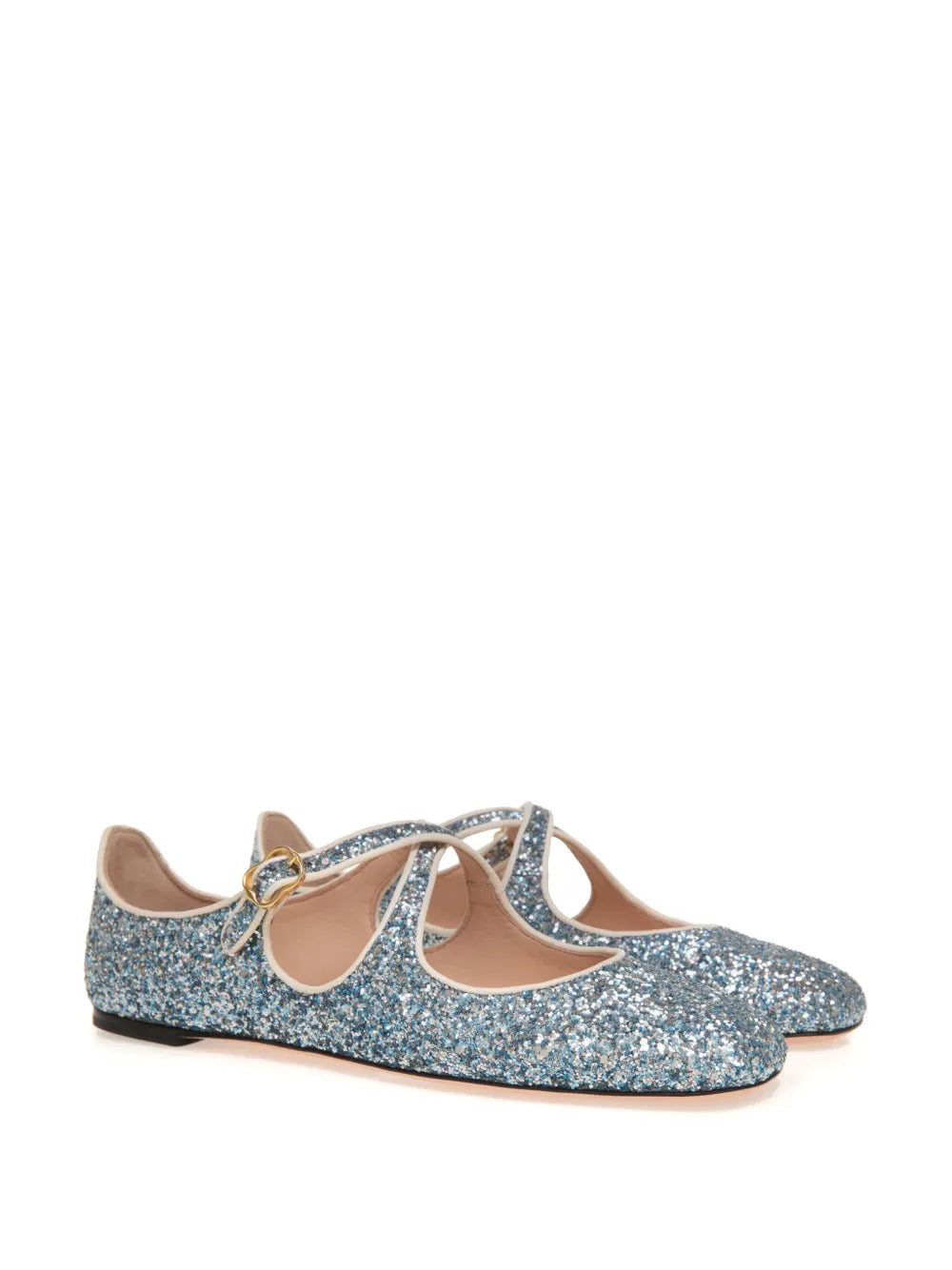Bally glitter-embellished ballerina shoes