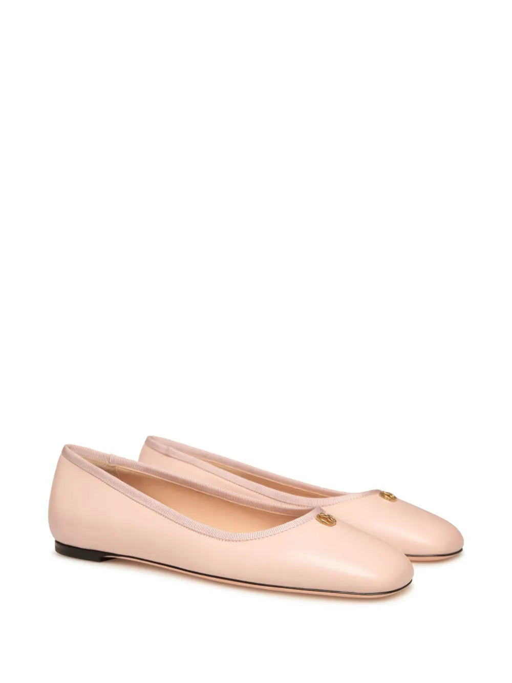 Bally Emblem-plaque leather ballerina shoes