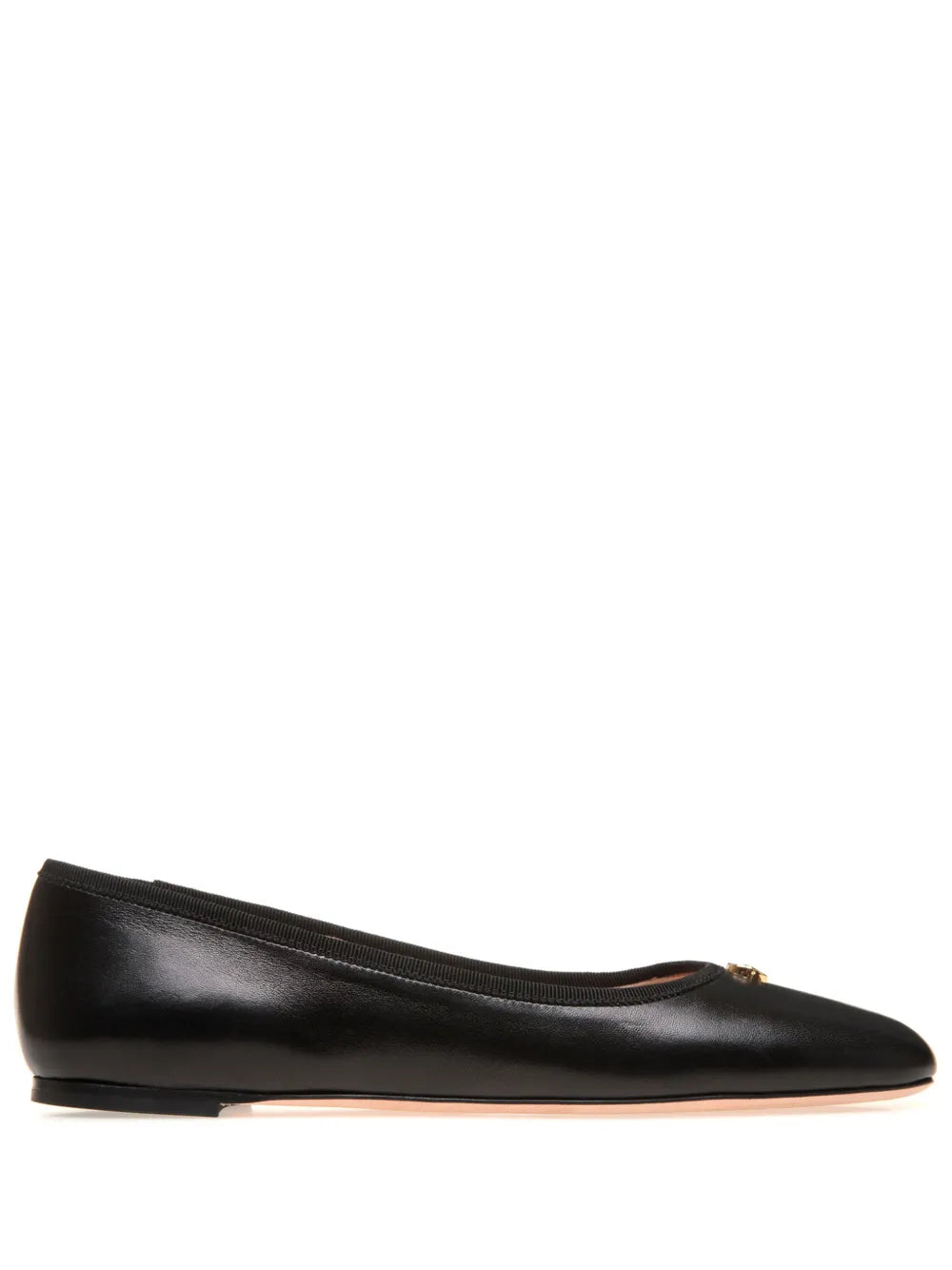 Bally Emblem-plaque leather ballerina shoes