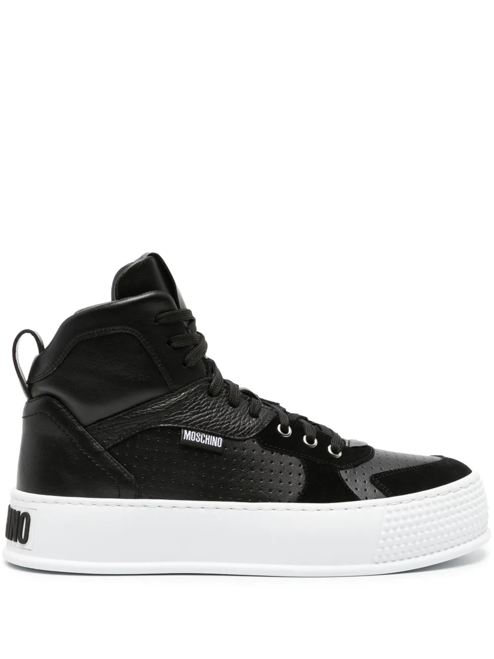 Moschino Bumps & Stripes high-top sneakers